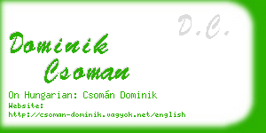 dominik csoman business card